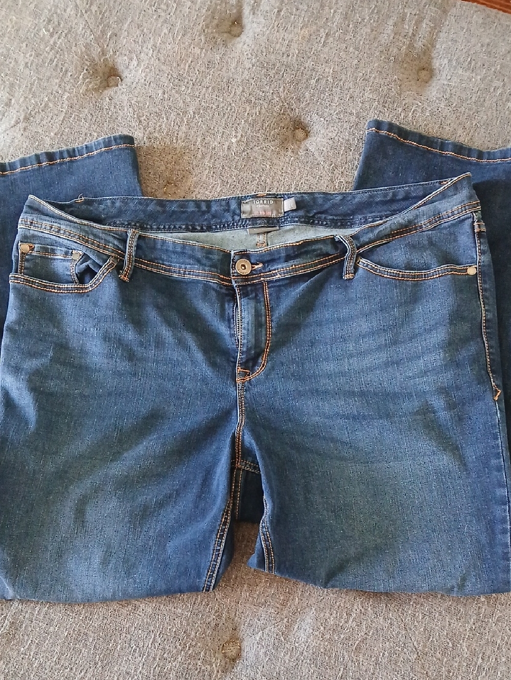 Torrid Dark Blue Luxe Slim Bootcut Jeans, PLUS SIZE 22W - SUPER STRETCH